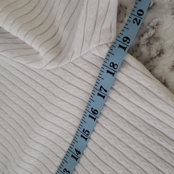 Fred David Long Sleeve White Striped, Partly Sheer, Cuff, Collared Button Down - Picture 9 of 9